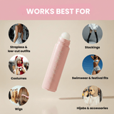 Kie Skin Body Adhesive works best for strapless outfits, costumes, wigs, stockings, swimwear and hijabs